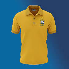 Camisetas Polo Brasil amarillo baratas 2014 2015 tailandia