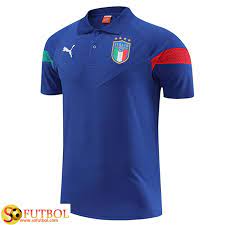 Camisetas Polo Italia Azul baratas 2014 2015 tailandia